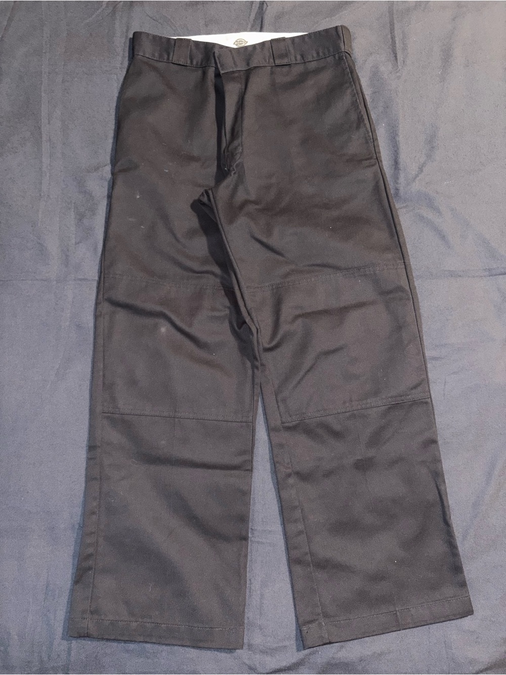 Dickies Men's Black Work Pants - Classic Utility Trousers Loose fit Double KneeS